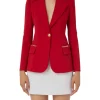 Elisabetta Franchi Blazer GI06536E2 roja- Cazadoras Y Chaquetas