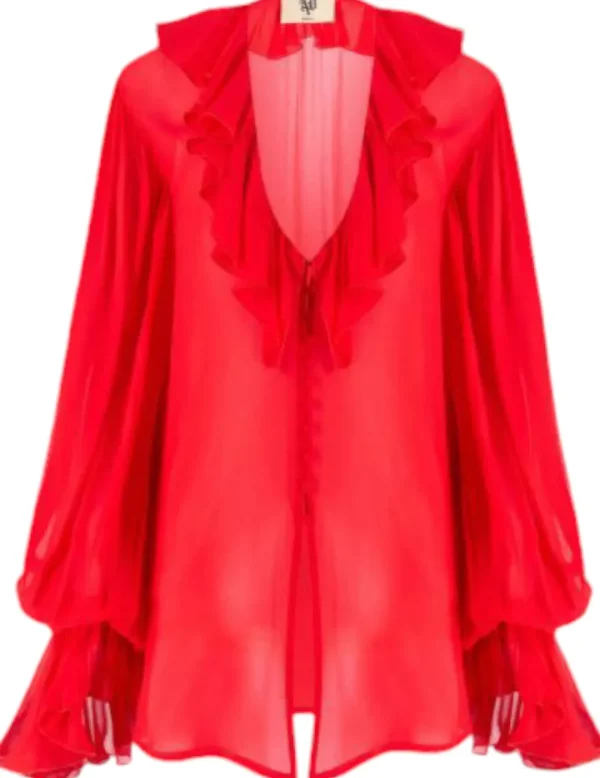 Aniye By Blusa 181480 volantes roja- Blusones