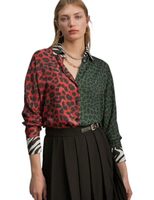 LOLA CASADEMUNT Camisa MF2415002 Animal Print- Camisas