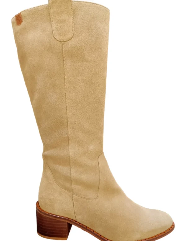 Popa Campera serraje bea camel- Botas