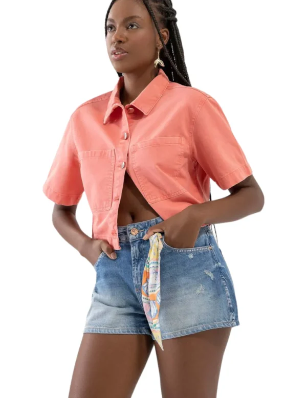 LezaLez Short 9177L Denim- Pantalones Y Shorts