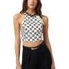 Elisabetta Franchi Top T0S074 Elisabetta crudo logo- Tops