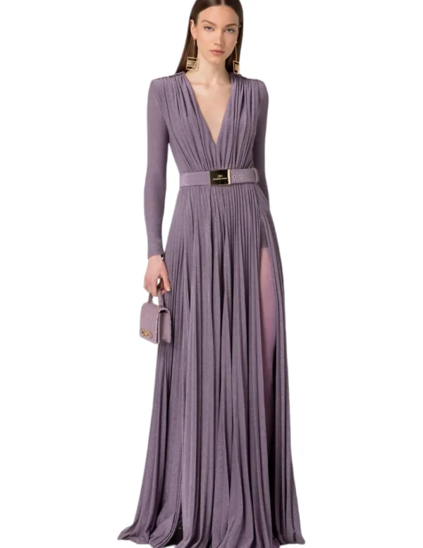 Elisabetta Franchi Vestido AB40136E2 morado- Vestidos