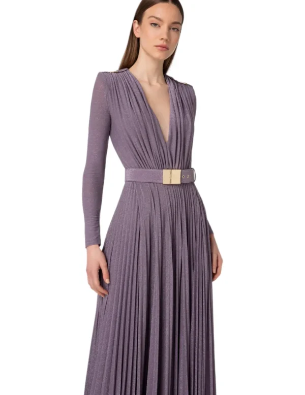 Elisabetta Franchi Vestido AB40136E2 morado- Vestidos