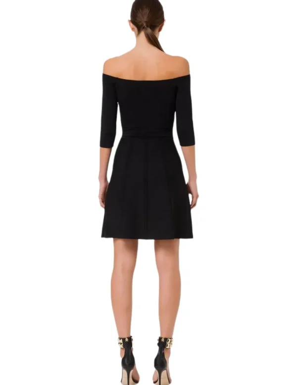 Elisabetta Franchi Vestido Punto Top Tachas- Vestidos